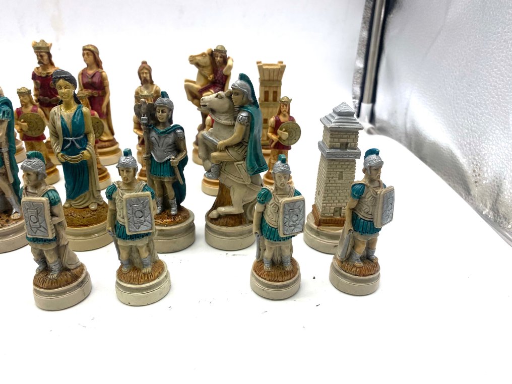 Tabuleiro de xadrez - Nigri Xadrez Batalha dos Romanos contra o pó de mármore dos Bárbaros #3.2