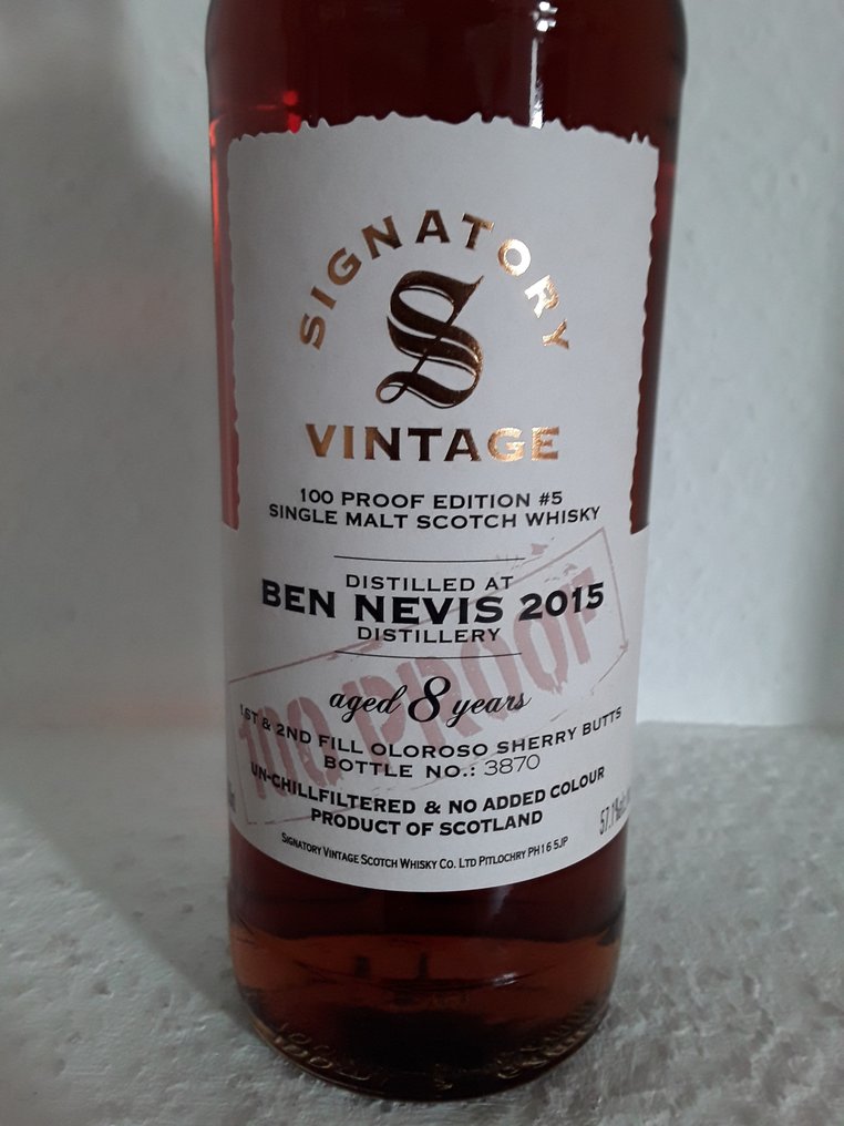 Ben Nevis 2015 8yo 100 Proof + Blair Athol 2014 9yo 100 Proof Signatory Vintage 700ml 3
