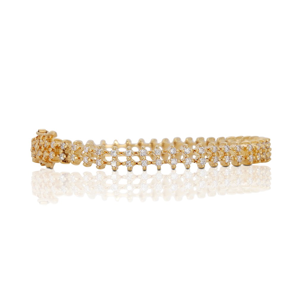 1.53 total carat weight - 18 karaat Geel goud - Armband - 1.53 ct Diamant #1.2