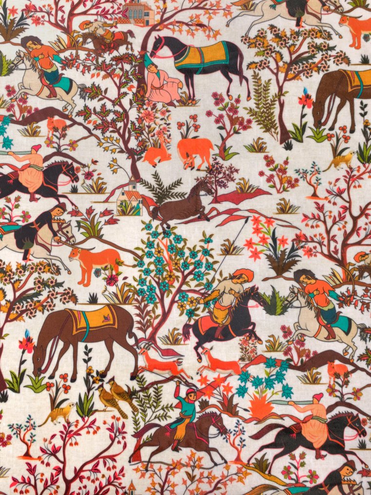ART OF HUNTING ΣΤΟ RAJASTHAN - Fascinating Limited Edition Velvet - 300 x 300 cm - Made in - Ύφασμα #1.2