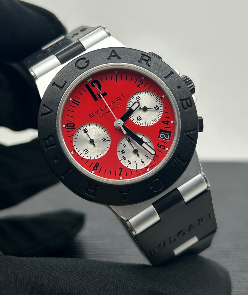 Bvlgari - Aluminium Chronograph red Ferrari limited edition - AC38TA - Mænd - 2000-2010 #1.1