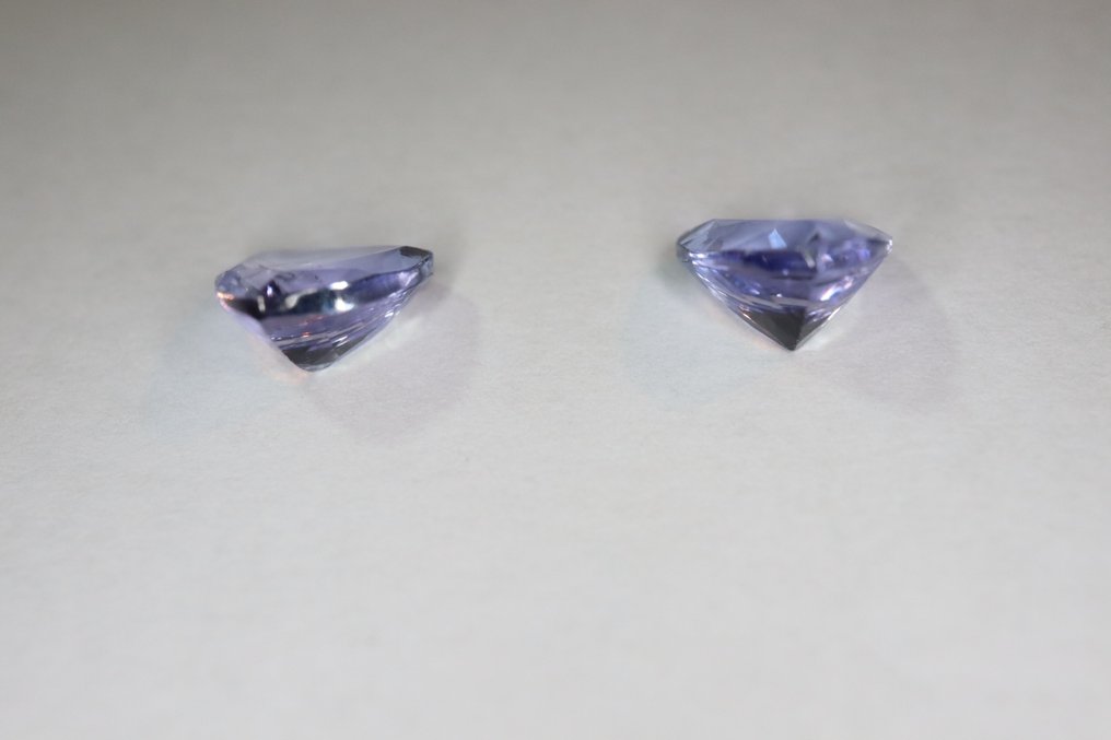 2 pcs Albastru, Violet Tanzanite - 1.11 ct #3.1
