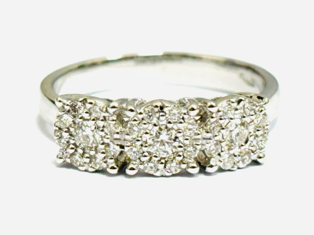 Gyűrű - 18 kt. Fehér arany -  0.80ct. tw. Gyémánt  (Természetes) - Olaszországban készült #2.2