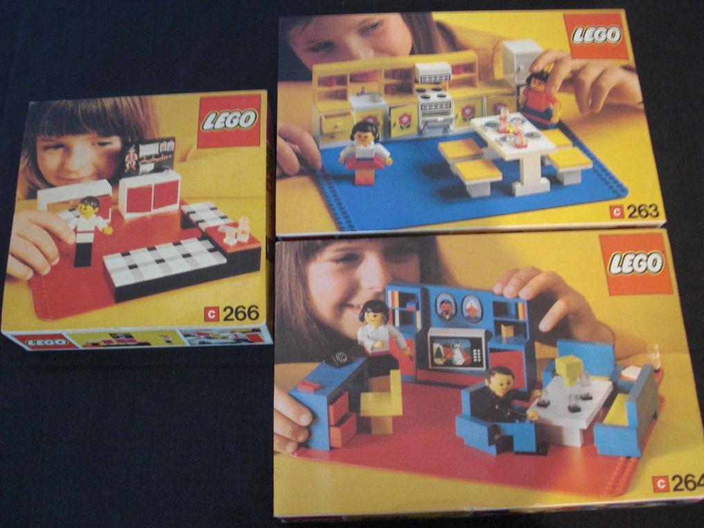 Lego - 263 + 264 + 266 - Kitchen + Living Room + Child's Bedroom - 1970-1980 - Denemarken #1.2