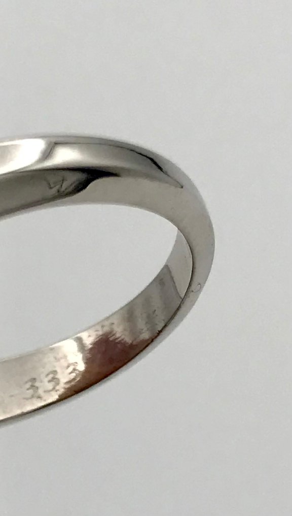 訂婚戒指 - 8 克拉 白金 -  0.84 tw. 鉆石  (天然) #3.2