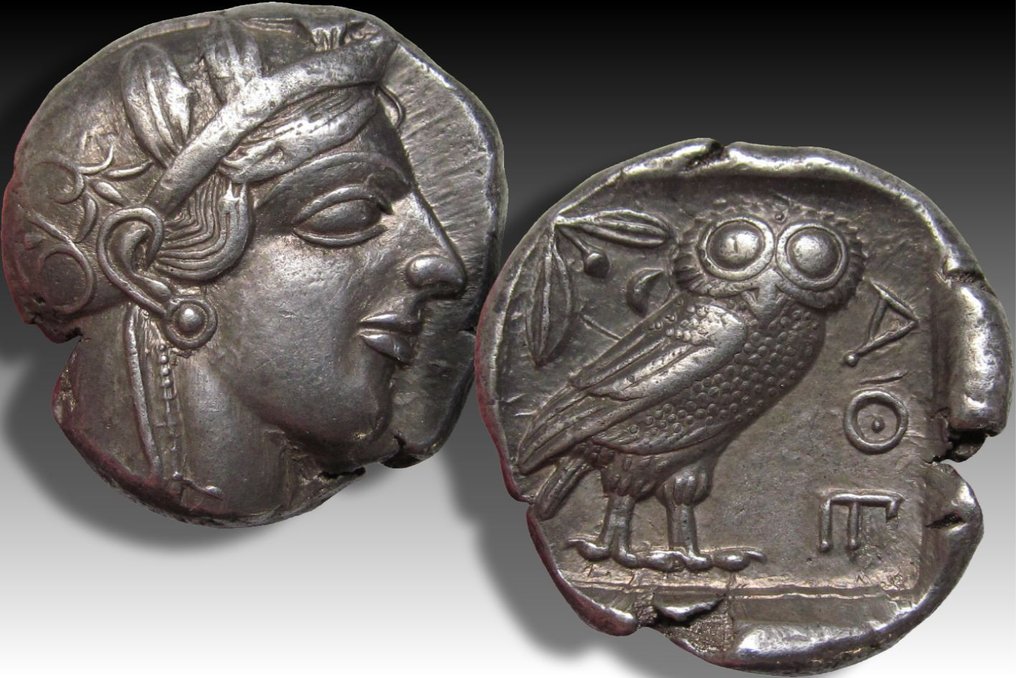 Attika, Athen. Tetradrachm 454-404 B.C. - great example of this iconic coin, attractively toned - #2.1