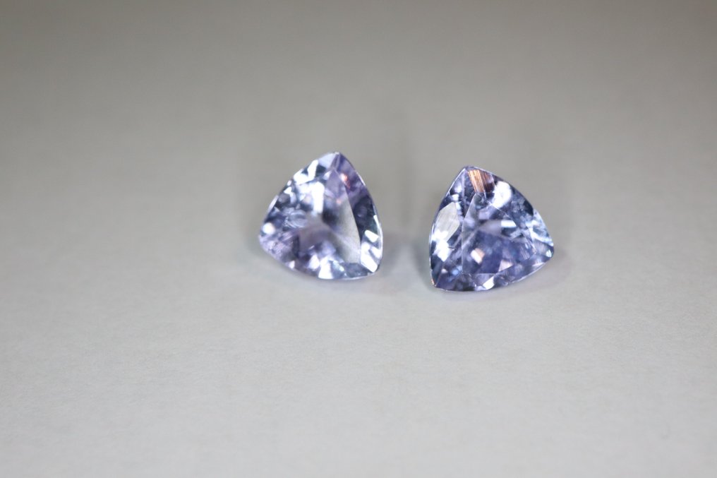 2 pcs Albastru, Violet Tanzanite - 1.11 ct #2.1