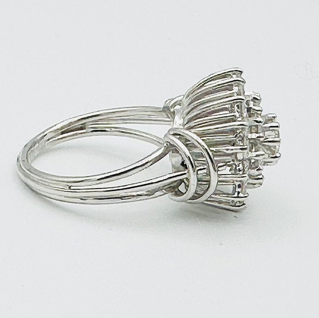 Esküvői gyűrű - 18 kt. Fehér arany -  1.98ct. tw. Gyémánt  (Természetes) #1.2