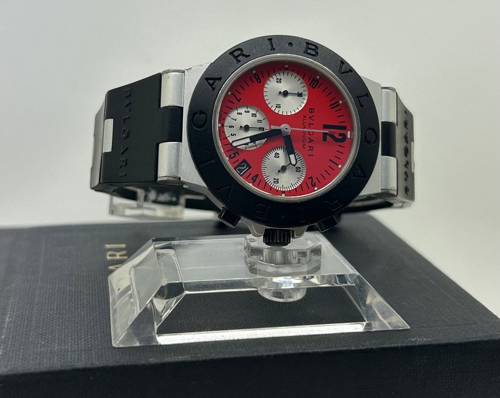Bvlgari - Aluminium Chronograph red Ferrari limited edition - AC38TA - Heren - 2000-2010 #1.3
