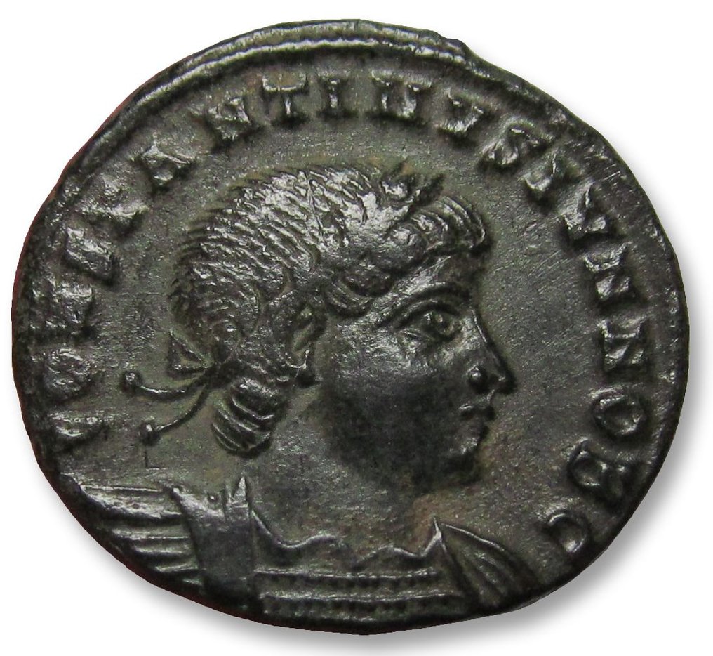 羅馬帝國. Constantine II as Caesar. Follis Antioch mint, 9th officina circa 330-335 A.D. - mintmark SMANΘ - #1.2