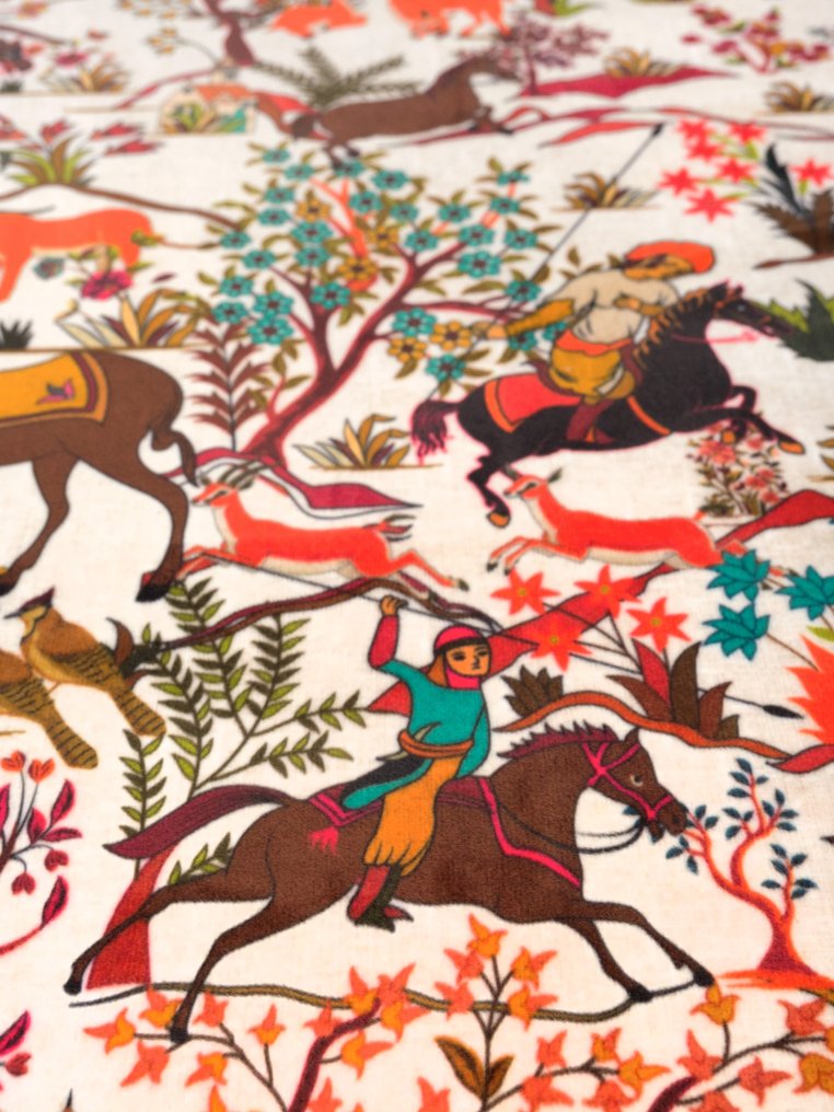 ART OF HUNTING ΣΤΟ RAJASTHAN - Fascinating Limited Edition Velvet - 300 x 300 cm - Made in - Ύφασμα #1.1