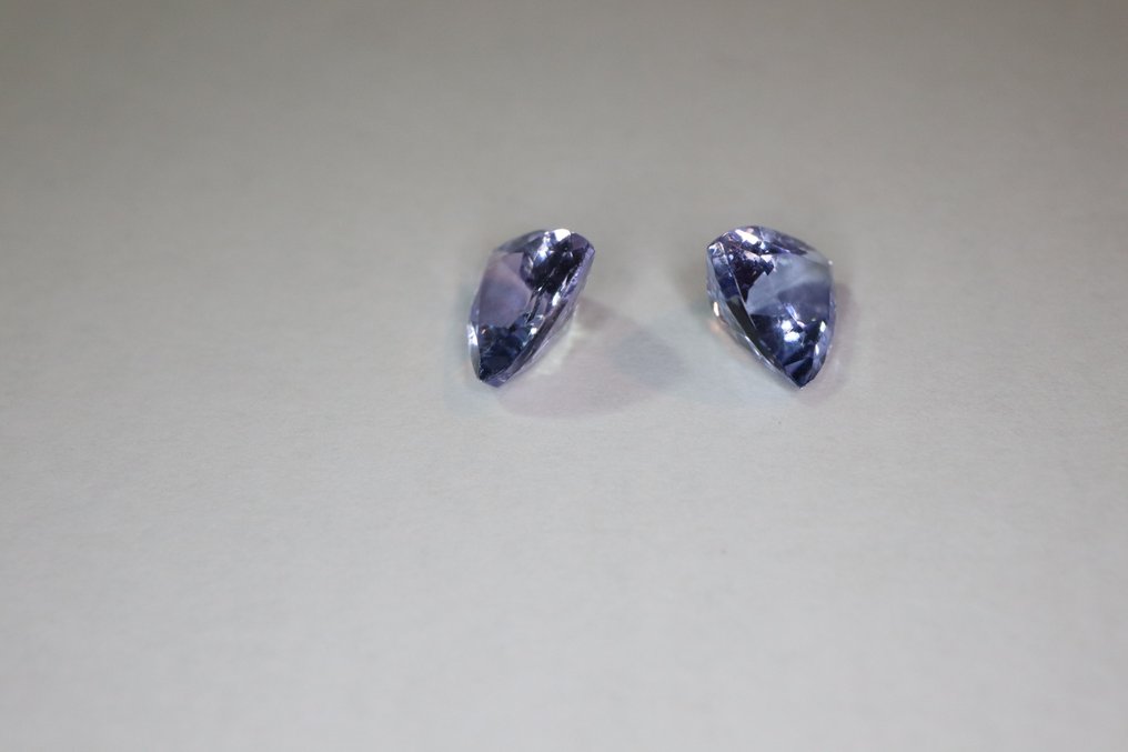 2 pcs Albastru, Violet Tanzanite - 1.11 ct #2.2