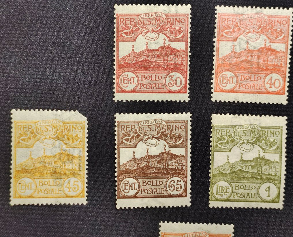 San Marino 1903/1905 - Poststämpel - Sassone 34-43, 45, 46 #3.2