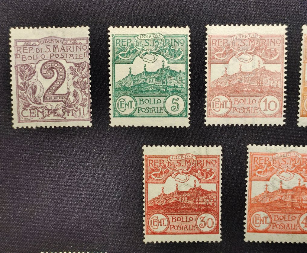 San Marino 1903/1905 - Postal stamp - Sassone 34-43, 45, 46 #2.1