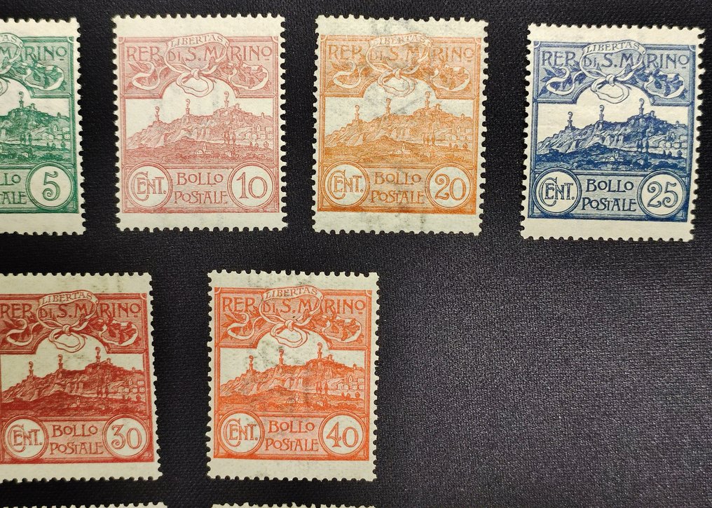 San Marino 1903/1905 - Poststempel - Sassone 34-43, 45, 46 #3.1