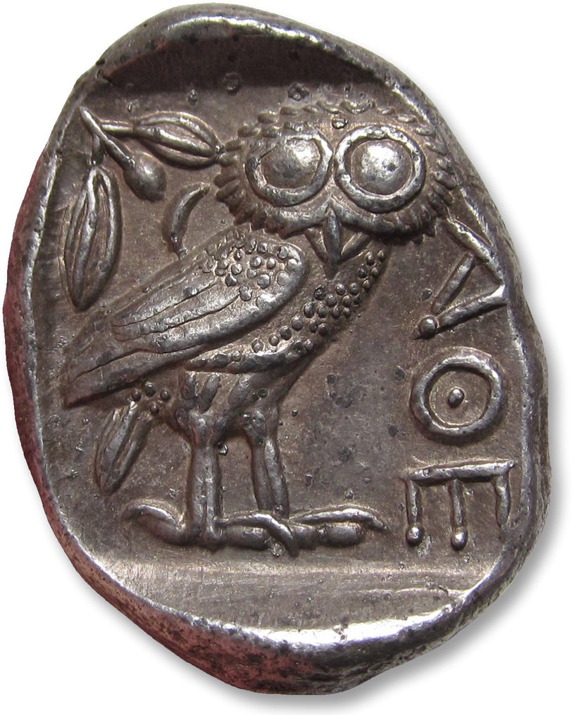 Attique, Athènes. Tetradrachm 454-404 B.C. - large 28mm oval flan - #1.1