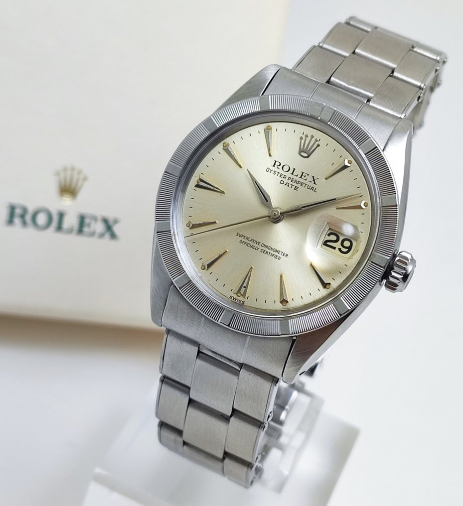 Rolex - Oyster Perpetual Date "Engine-Turned" - Ref. 1501 - Férfi - 1962 #1.1