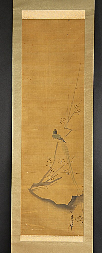Kacho-ga - With signature and seal 益信 Masunobu - Japan - Späte Edo-Zeit  (Ohne Mindestpreis) #2.2