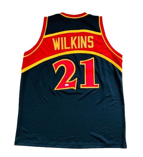 NBA - Dominique Wilkins - Autograph - 黑色定制篮球球衣  #1.1