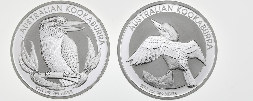 Australien. 1 Dollar 2011/2012 Kookaburra, 2x1 Oz (.999) #1.1