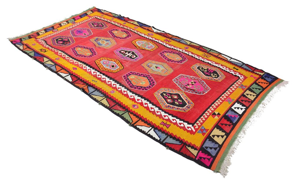 Usak - 凯利姆平织地毯 - 344 cm - 183 cm #1.3