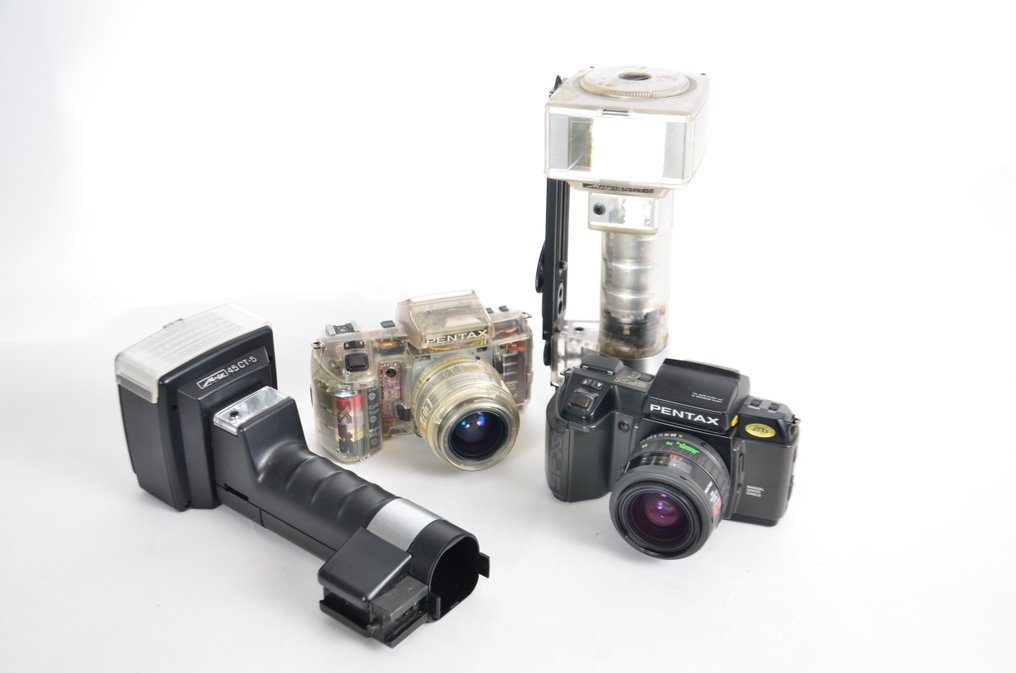 Metz, Pentax set trasparente SFX e 45CT5 flash and Single lens reflex