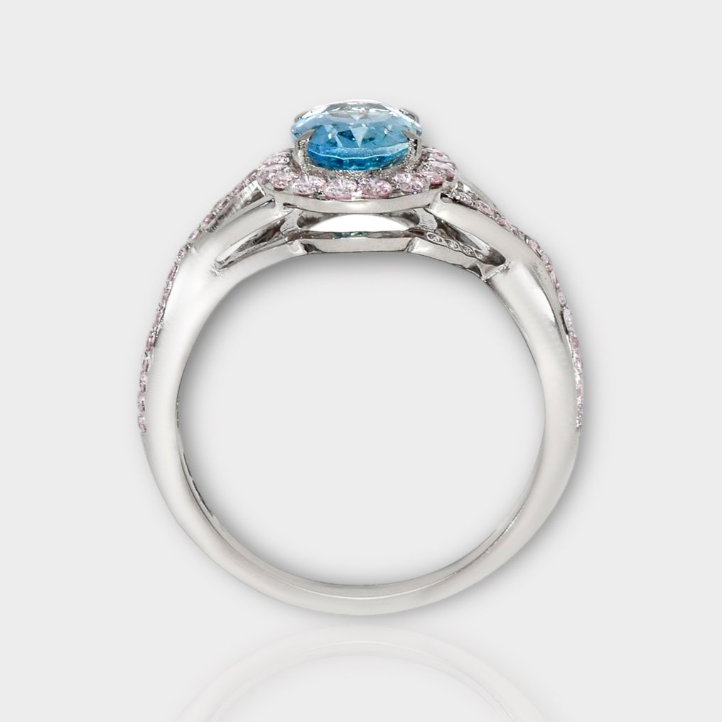 No Reserve Price - IGI 1.49 tw - Engagement ring - 14 kt. White gold ...