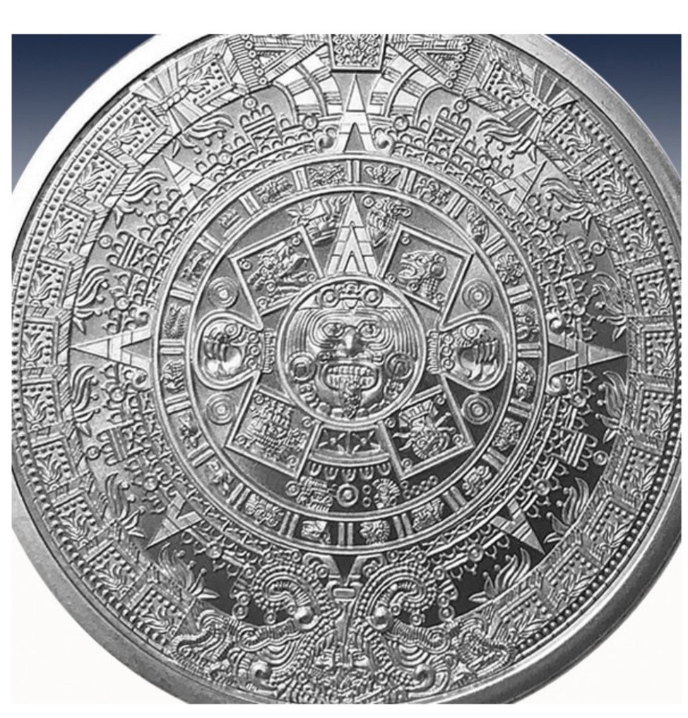 Mexico Silver medal ND Aztec Calendar 1 Oz ( 999) (No Reserve Price