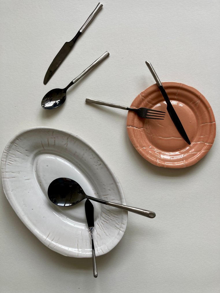 Daniel van Dijck - Σετ μαχαιροπίρουνων για 12 (75) - Μαύρο & Ασημί - Μέταλλο #1.0