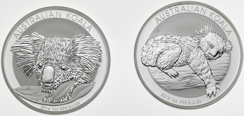 Australia. 1 Dollar 2012/2014 Koala, 2x1 Oz (.999) #1.1
