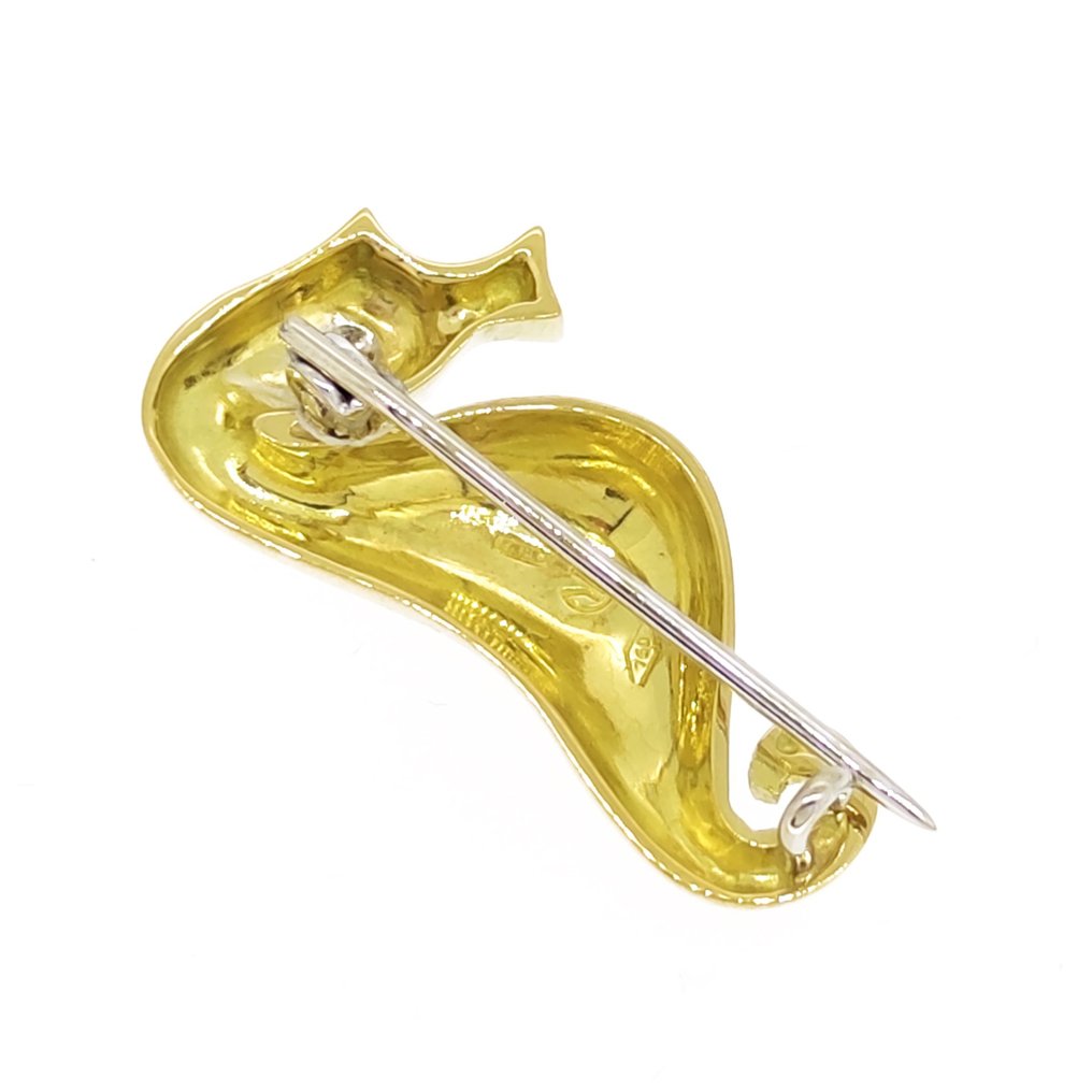 胸针 - 18K包金 黄金 -  0.02 tw. 钻石 #2.1