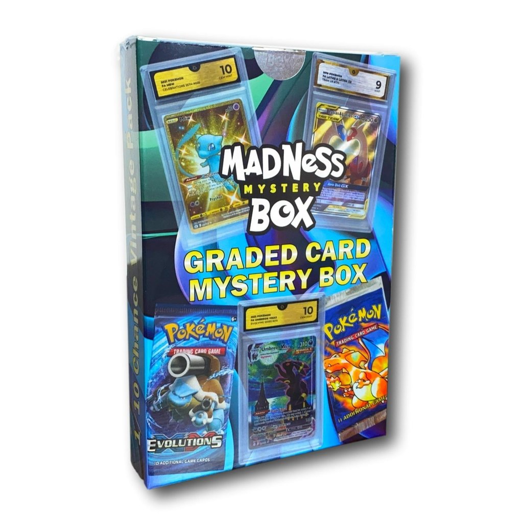 Pokémon - 1 Mystery box - Graded Card + Booster Packs - Madness Mystery Box - Pokémon #2.1