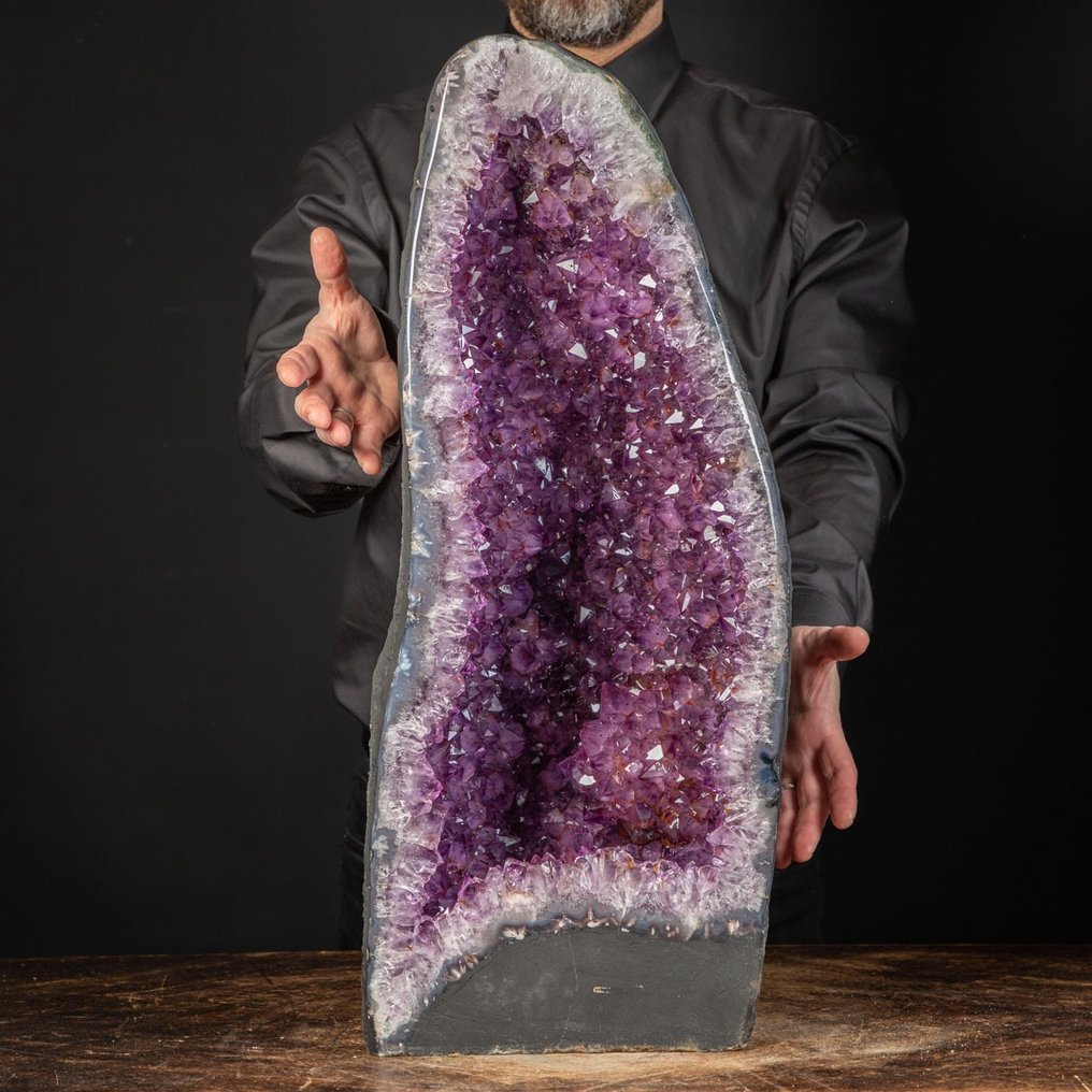 第一選擇紫水晶 Chatedral - 高品質 - 深紫色 - 高度: 625 mm - 闊度: 250 mm- 33.1 kg #1.1