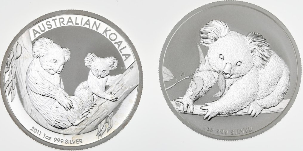 Australia. 1 Dollar 2010/2011 Koala, 2x1 Oz (.999) #1.1
