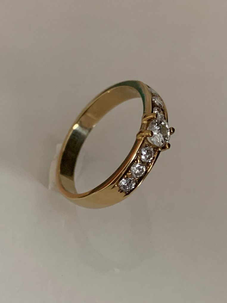 Anello di fidanzamento - 14 carati Oro giallo -  0.67 tw. Diamante - Diamante  #2.1