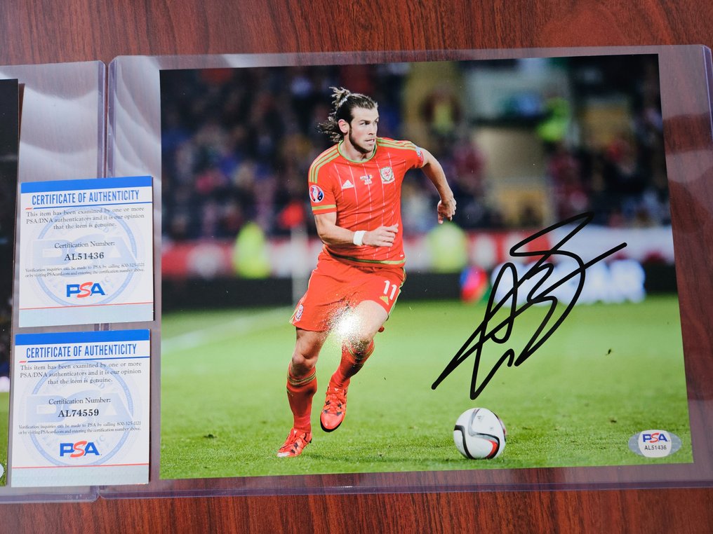 Real Madrid - Karim Benzema + Gareth Bale - Fotografias assinadas (20x25cm) Autógrafo autêntico PSA (Ultimate  #2.2