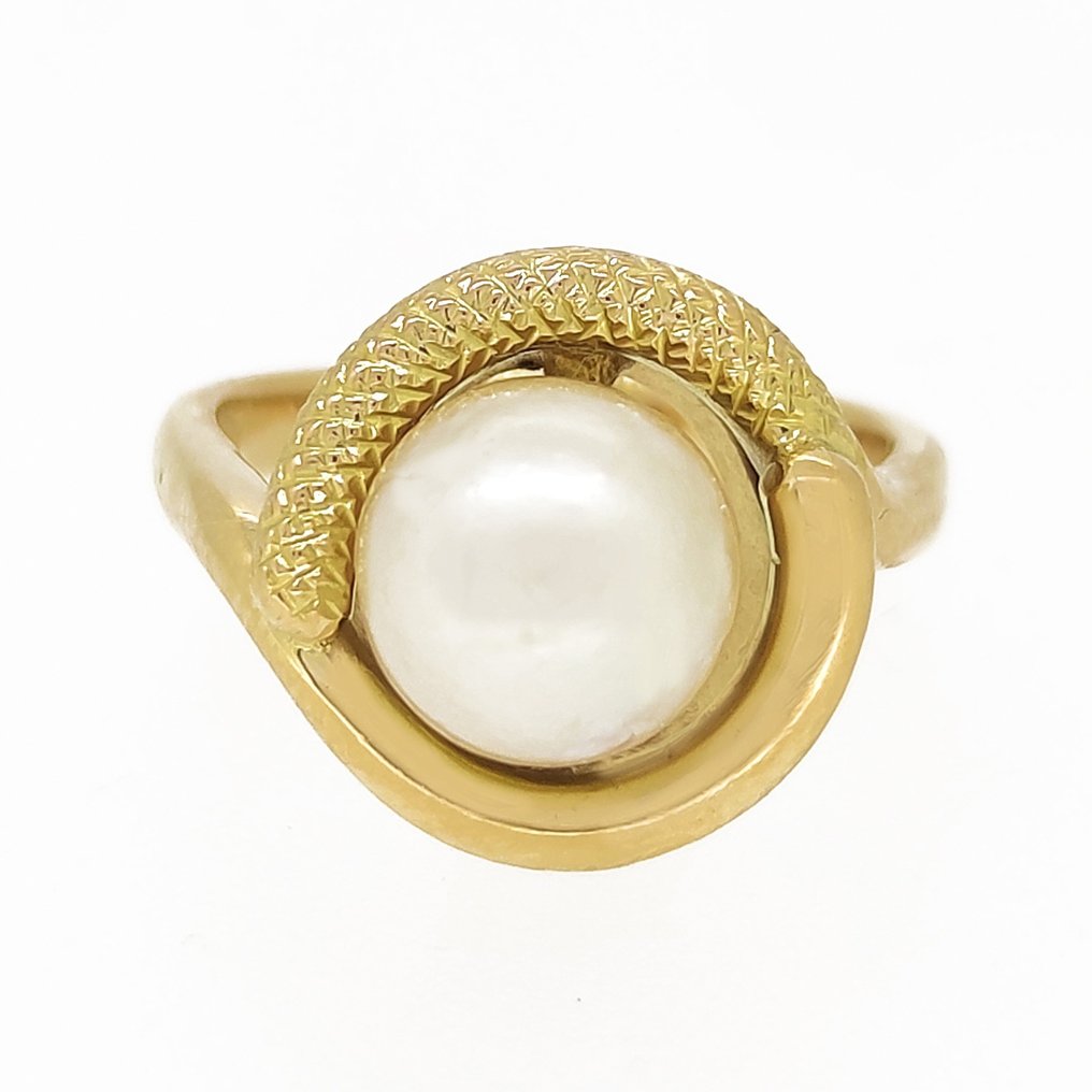 Ring - 18 kt Gelbgold Perle #2.1