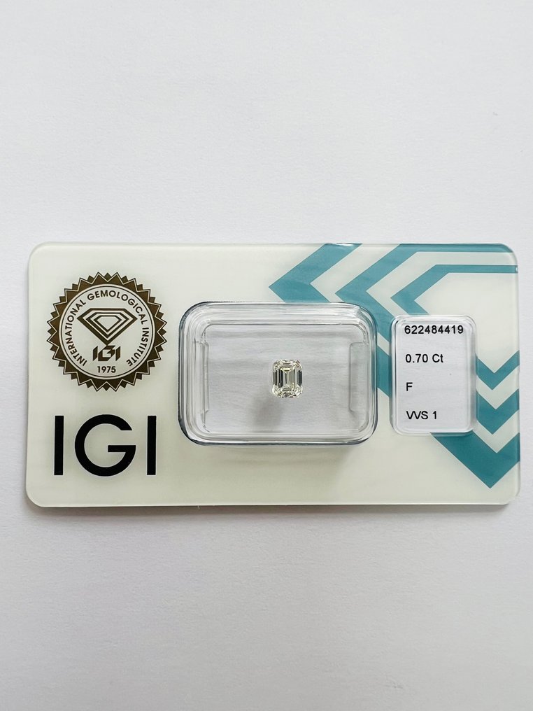 1 pcs Diamant  (Natural)  - 0.70 ct - F - VVS1 - International Gemological Institute (IGI) #1.1