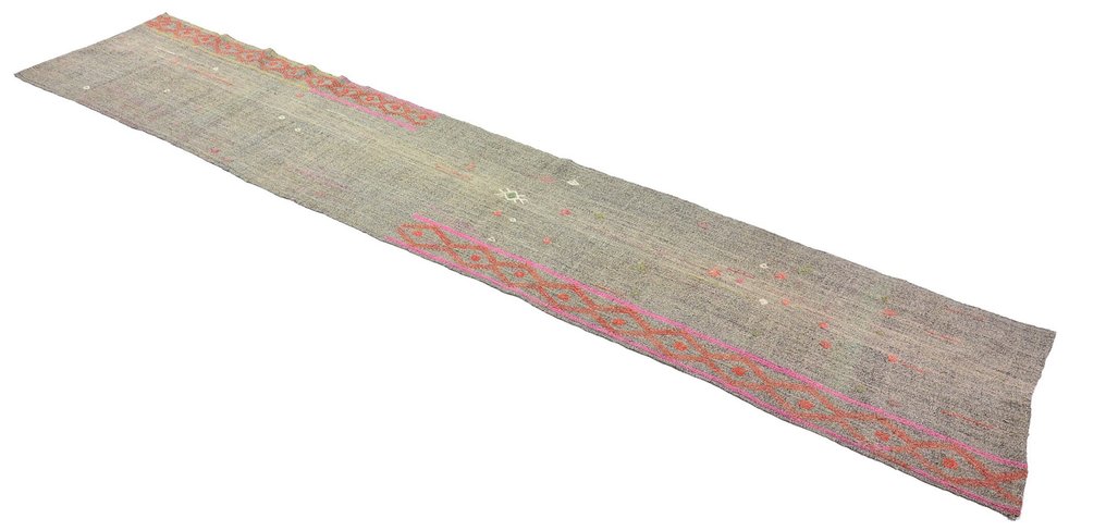 Usak - 凯利姆平织地毯 - 433 cm - 76 cm #1.1