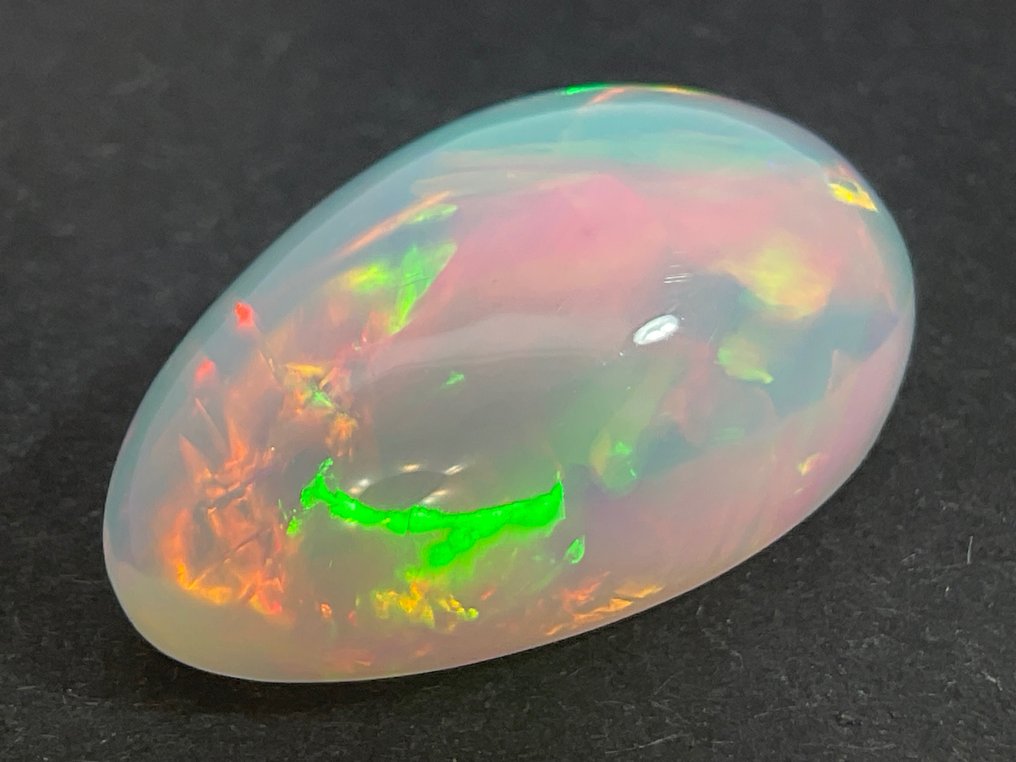 Vit + Färgspel (Vivid) Kristall opal - 14.04 ct #1.1