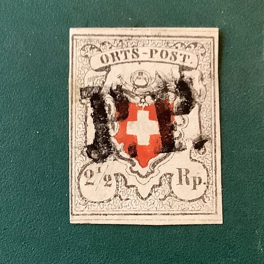 Schweiz 1850 - Ortspost - godkendt Kimmel BPP - Zumstein 5IIa / Michel 13II #1.1