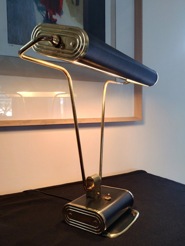 Jumo - Yves Jujeau, Pierre et André Mounique - Schreibtischlampe - N71 - Messing, Aluminium, Metall #4.3