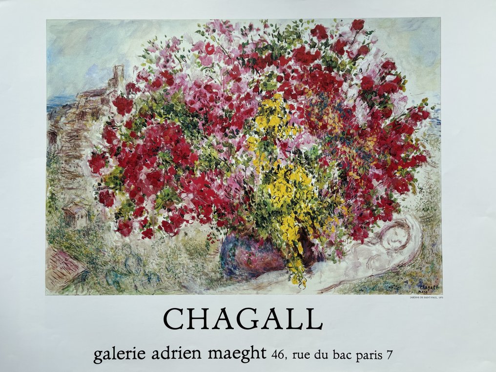 Marc Chagall, after - Jardins De Saint Paul - Lata 70. #1.1