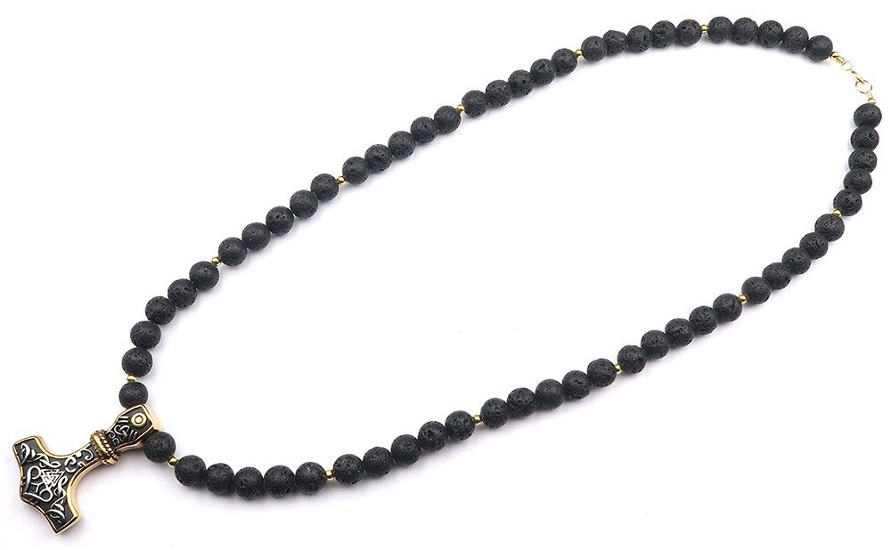 Mjölnir（维京雷神之锤）：雷霆之力与绝对保护 - 14K GF黄金扣 - 吊坠项链 #4.3