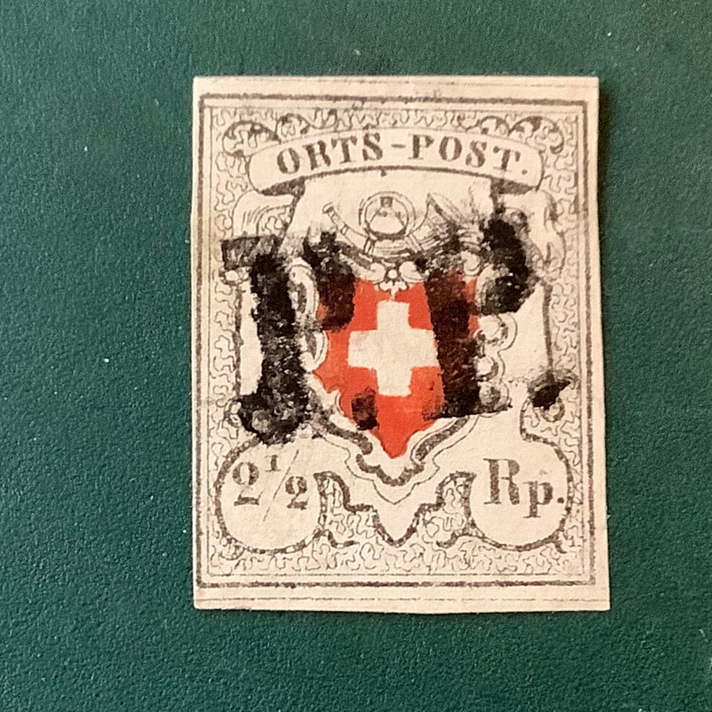 Schweiz 1850 - Ortspost - godkendt Kimmel BPP - Zumstein 5IIa / Michel 13II #2.1