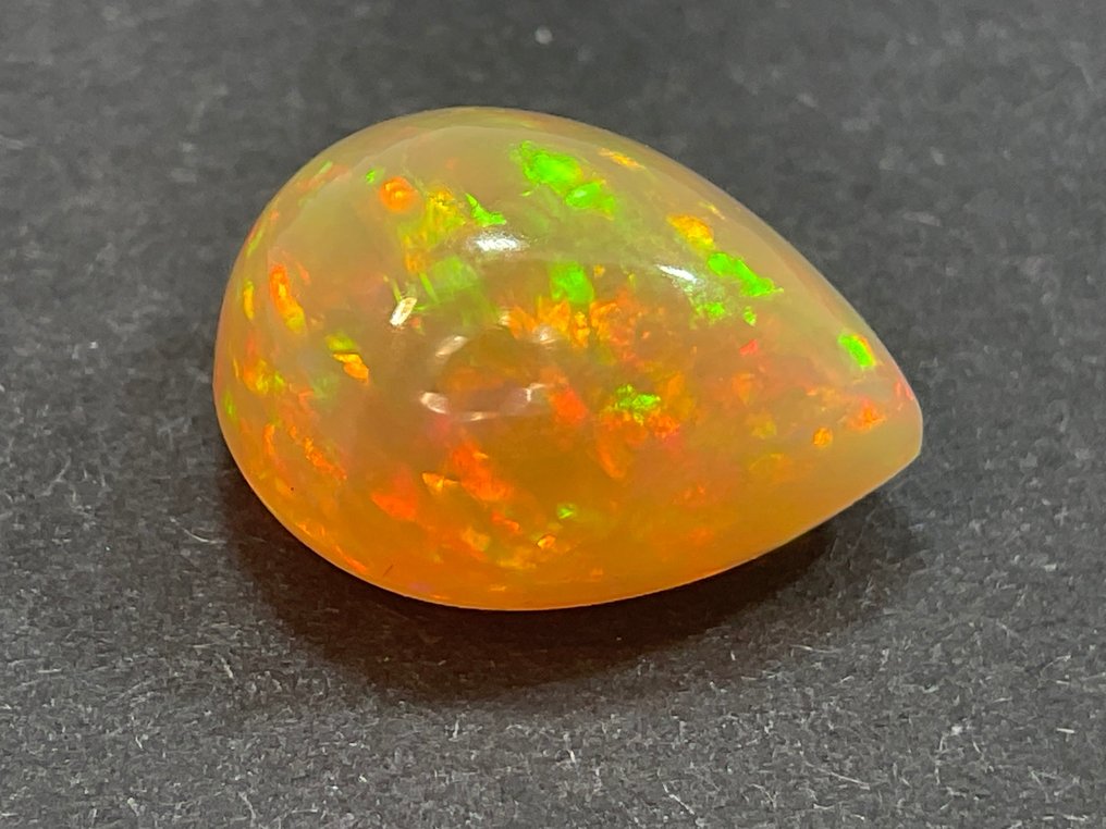 Orange+ Farvespil (Vivid) Fin farvekvalitet + krystalopal - 3.78 ct #2.1