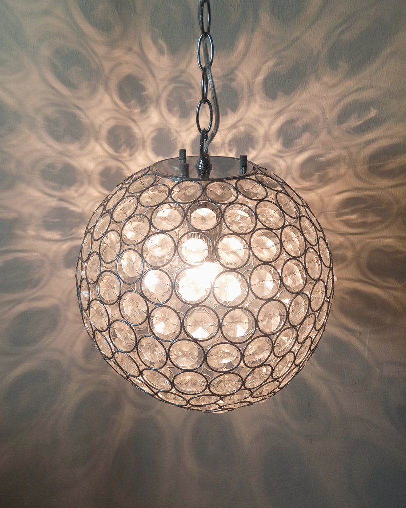 Chandelier - Luxurious crystal hanging lamp - Ball ★ 30 cm - Crystal #3.2