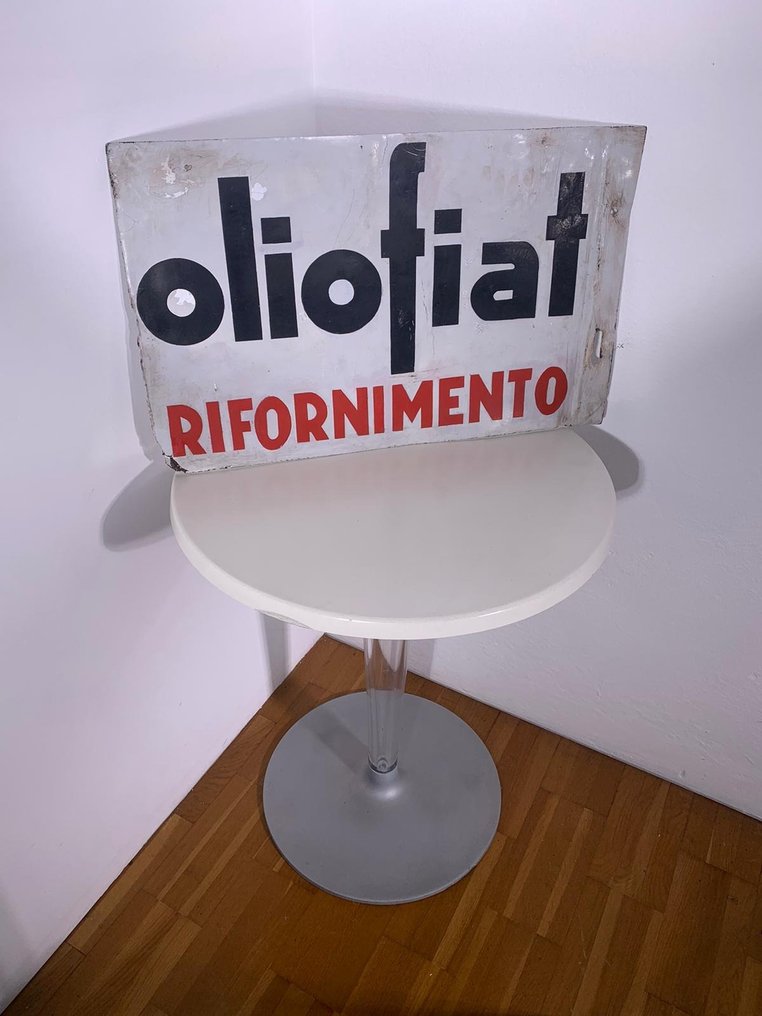 Oliofiat - Letrero publicitario - Señal de doble cara - Metal #2.1