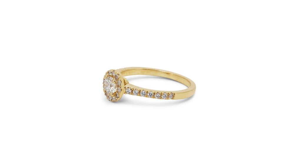 Bague - 14 carats Or jaune -  1.00 tw. Diamant  (Naturelle) - Diamant #2.1