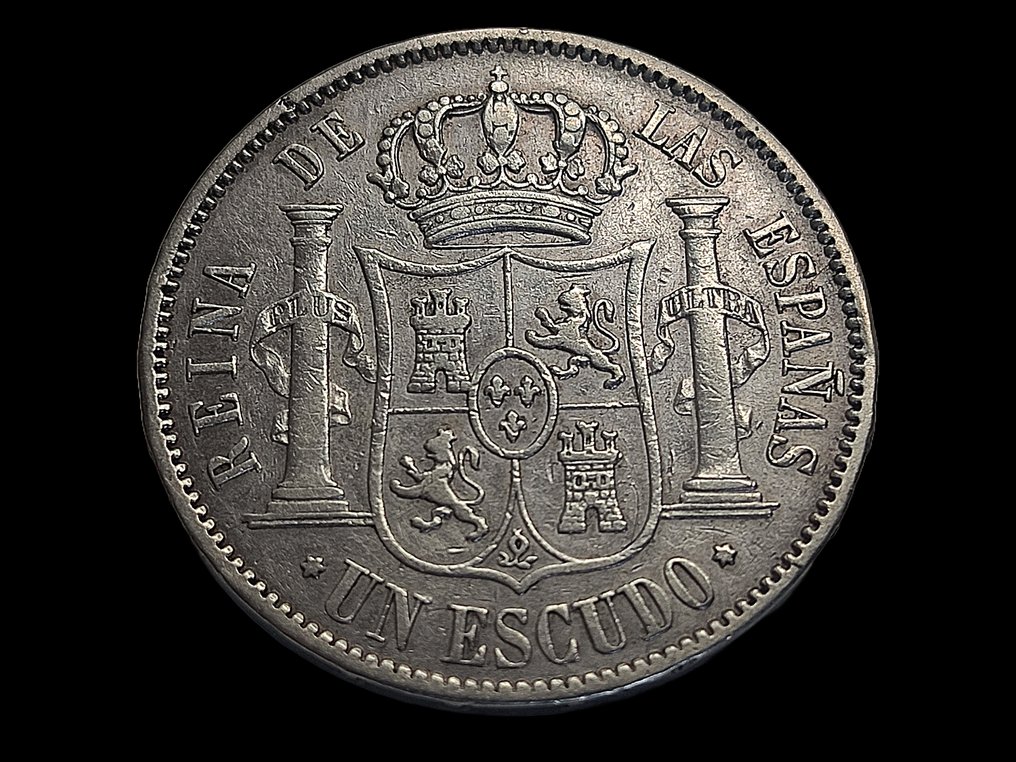 西班牙. Isabel II (1833-1868). 1 Escudo 1867 Madrid #2.1